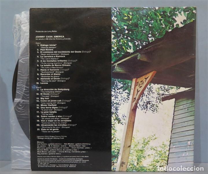 Discos de vinilo: LP. JOHNNY CASH. AMERICA - Foto 2