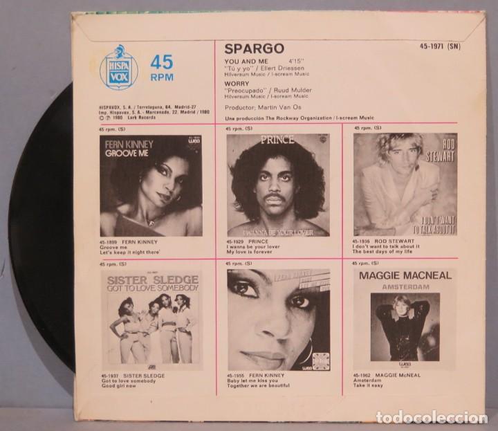 Discos de vinilo: SINGLE. SPARGO. YOU AND ME. WORRY - Foto 2