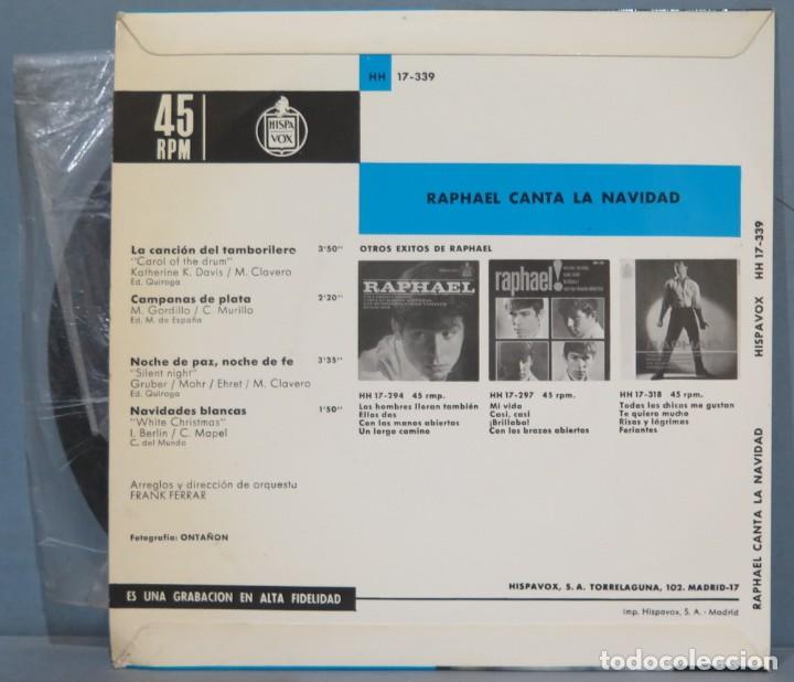 Discos de vinilo: EP. RAPHAEL CANTA LA NAVIDAD - Foto 2