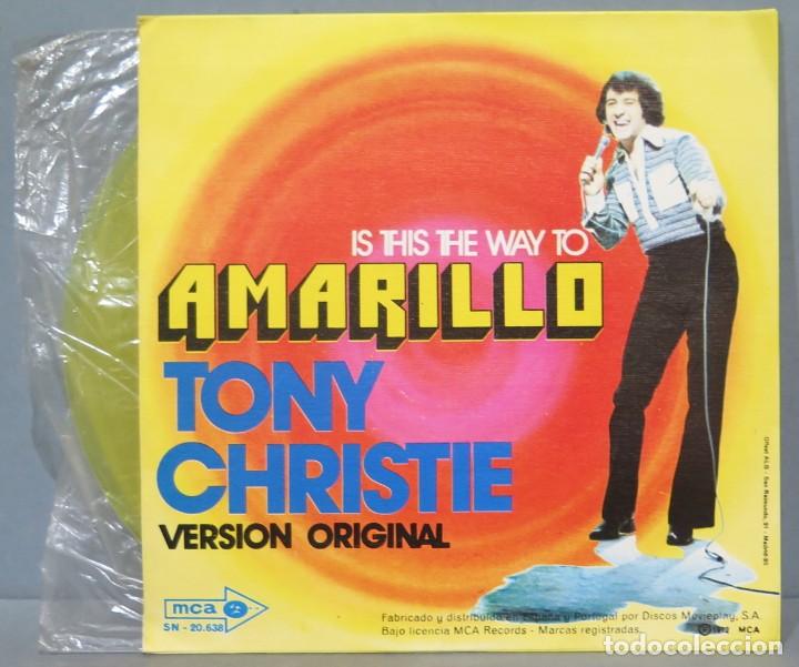 Discos de vinilo: SINGLE. TONY CHRISTIE. AMARILLO - Foto 2