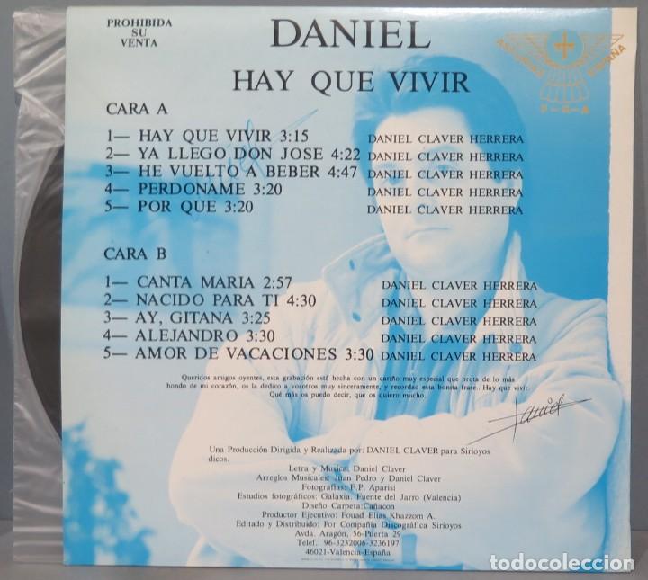 Discos de vinilo: LP. DANIEL. HAY QUE VIVIR - Foto 2