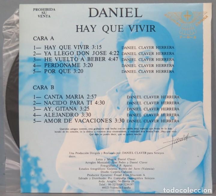 Discos de vinilo: LP. DANIEL. HAY QUE VIVIR - Foto 2