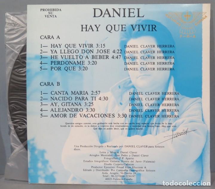 Discos de vinilo: LP. DANIEL. HAY QUE VIVIR - Foto 2