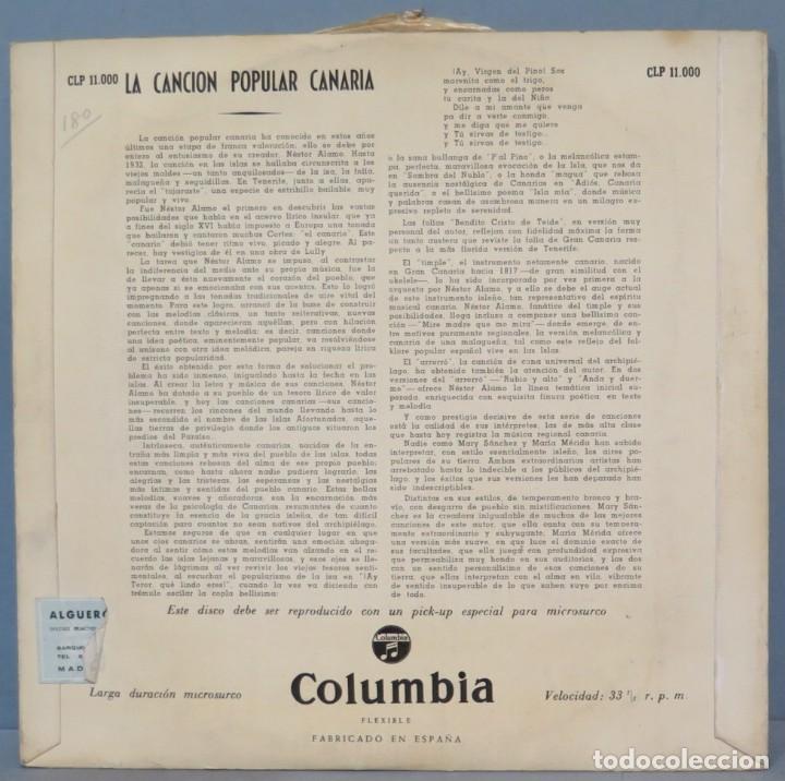 Discos de vinilo: LP. CANCIONES DE GRAN CANARIA - Foto 2