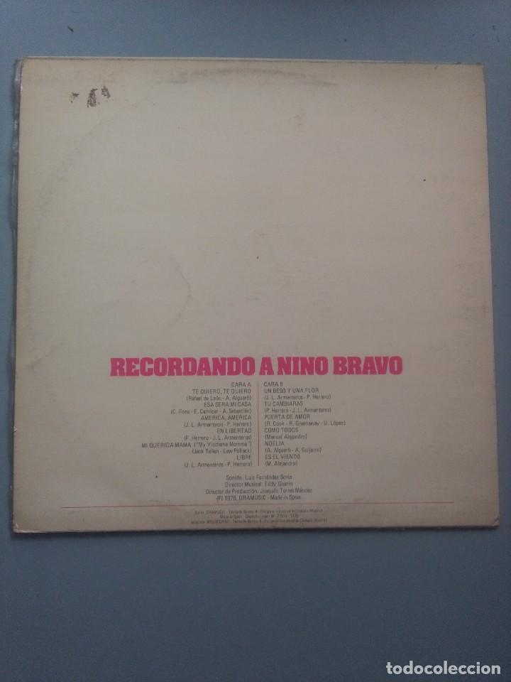 Discos de vinilo: LP-RECORDANDO A NINO BRAVO - Foto 2