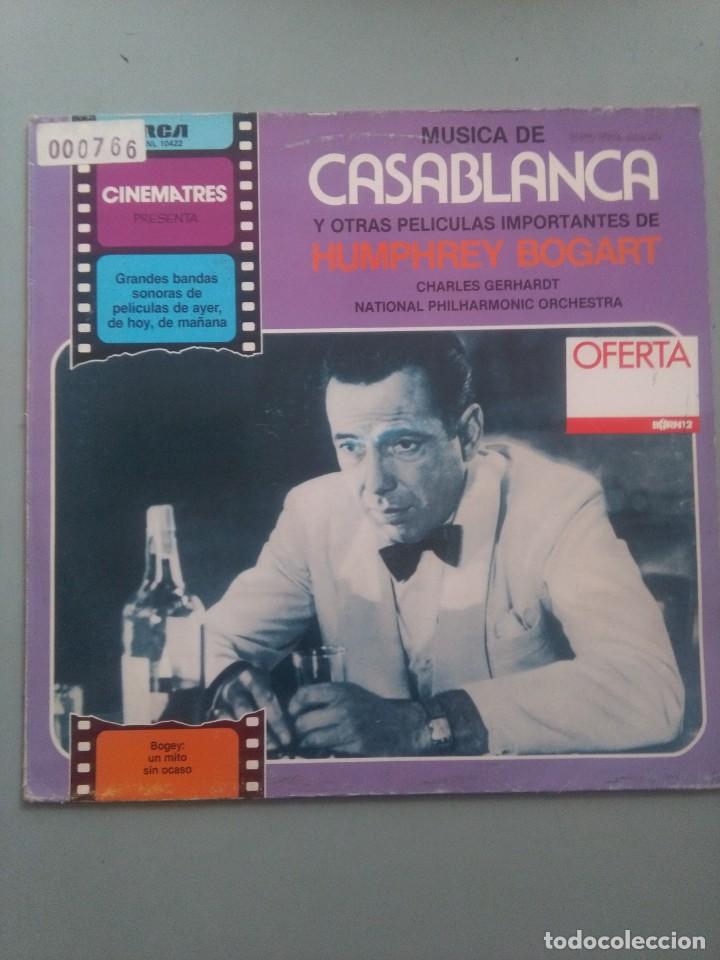 Discos de vinil: LP-MUSICA DE CASABLANCA Y OTRAS PELICULAS IMPORTANTES DE HUMPREY BOGART