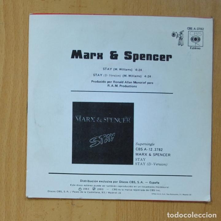 Discos de vinilo: DAVID MARX & TRACY SPENCER - STAY / STAY (D. VERSION ) - SINGLE - Foto 2