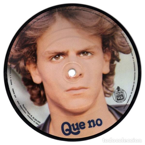 Discos de vinilo: SINGLE PICTURE RECORD PEDRO MAR&Iacute;N QUE NO. IMPECABLE. - Foto 2