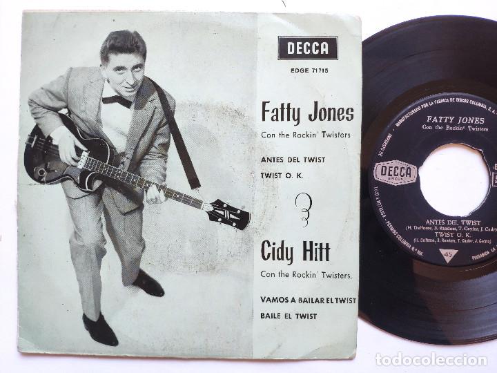 Disques de vinyle: FATTY JONES / CIDY HITT / con THE ROCKIN' TWISTERS - EP Spain PS * EX * ANTES DEL TWIST / TWIST O.K.