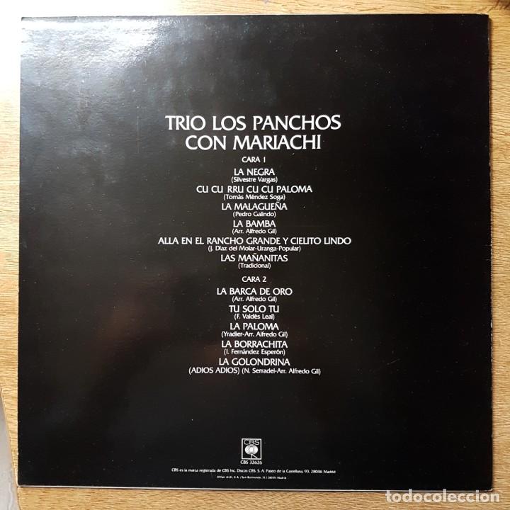 Discos de vinilo: DISCO LP TRIO LOS PANCHOS CON MARIACHI - Foto 2