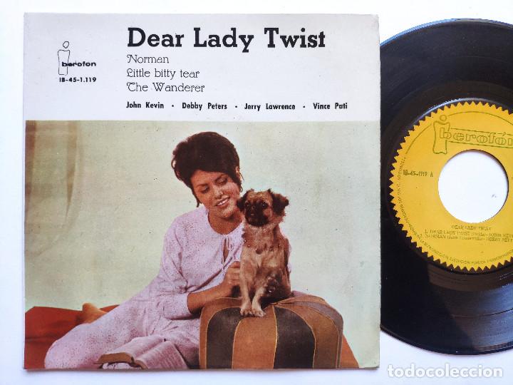 Discos de vinilo: DEAR LADY TWIST - EP SPAIN PS - JOHN KEVIN / DEBBY PETERS / JERRY LAWRENCE / VINCE PATI