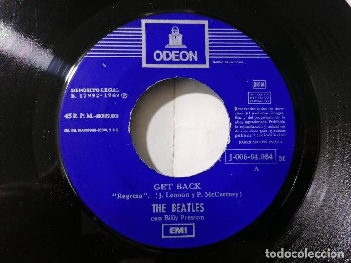 Discos de vinilo: THE BEATLES, GET BACK / DONT LET ME DOWN , A&Ntilde;O 1969, ODEON, J-006-04.084 M - Foto 4