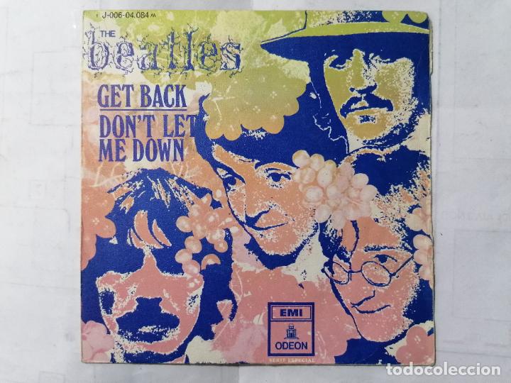 Discos de vinilo: THE BEATLES, GET BACK / DONT LET ME DOWN , A&Ntilde;O 1969, ODEON, J-006-04.084 M - Foto 1