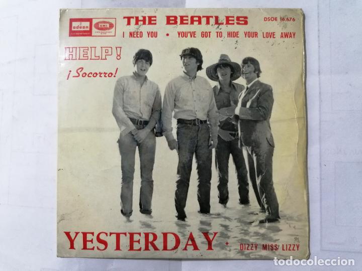 Discos de vinilo: THE BEATLES, HELP - YESTERDAY , A&Ntilde;O 1965, ODEON, DSOE 16.676 - Foto 1