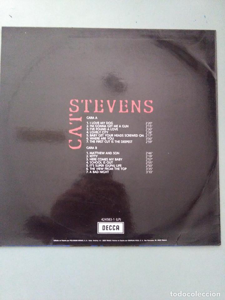 Discos de vinilo: LP CAT STEVENS-CAT STEVENS RECOPILATORIO - Foto 2