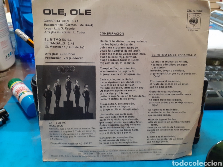 Discos de vinilo: OLE OLE. Conspiraci&oacute;n. 1983. CBS. - Foto 2