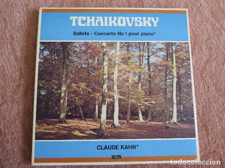 Discos de vinilo: Tchaikovsky Ballets - CONCERTO N. 1 pour piano Claude Kahn ,m&uacute;sica clasica Vega Caja 3 Lp