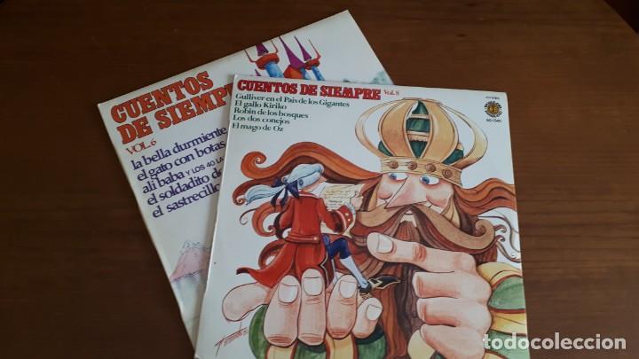 Discos de vinilo: 2 LPS CUENTOS DE SIEMPRE - VOL. 6, 8 - 1977. - Foto 1