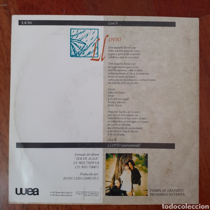 Discos de vinilo: Presuntos Implicados Llovio 1992 - Foto 2