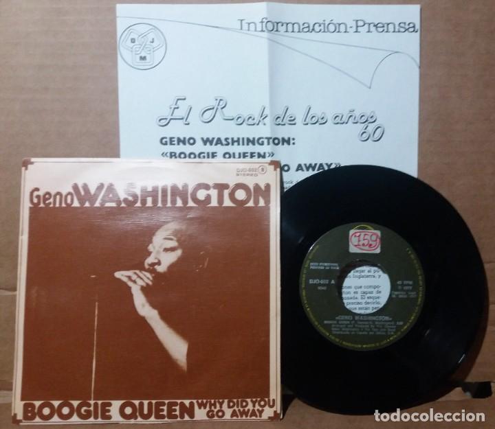 Discos de vinilo: GENO WASHINGTON / BOOGIE QUEEN / SINGLE 7 INCH - Foto 1