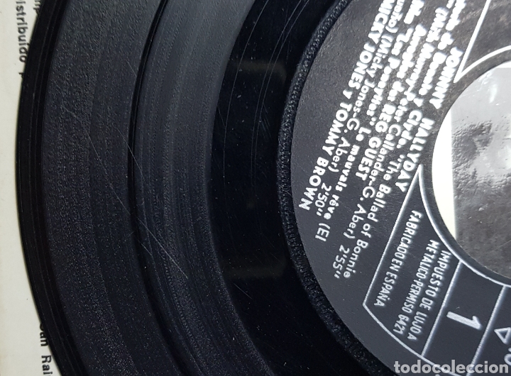 Discos de vinilo: Johnny Hallyday hush 7&rdquo; E.p. - Foto 3