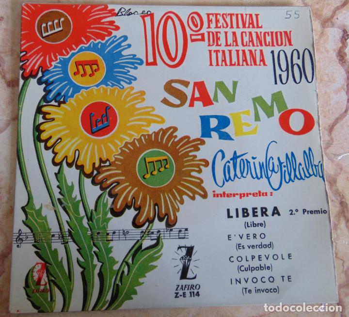 Dischi in vinile: Caterina Villalba &ndash; 10&deg; Festival De La Canci&oacute;n Italiana 1960 San Remo - EP