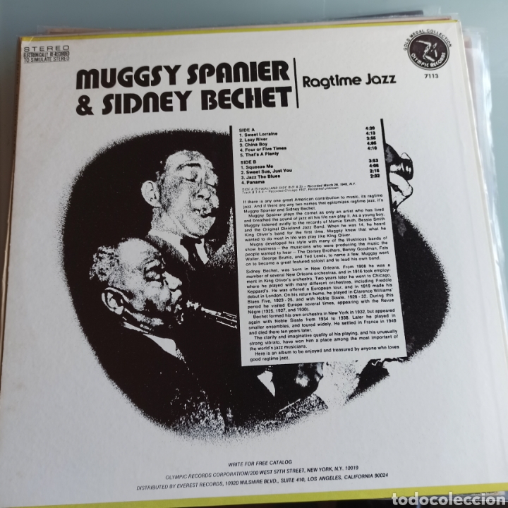 Discos de vinilo: Muggsy Spanier & Sidney Bechet - Ragtime Jazz (Olympic Records, US, 1973) - Foto 2