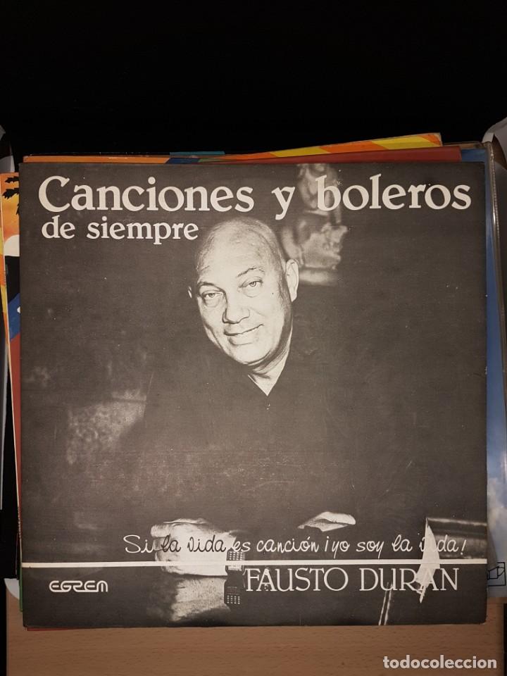 Discos de vinilo: FAUSTO DURAN - CANCIONES Y BOLEROS DE SIEMPRE - CUBA - Foto 1