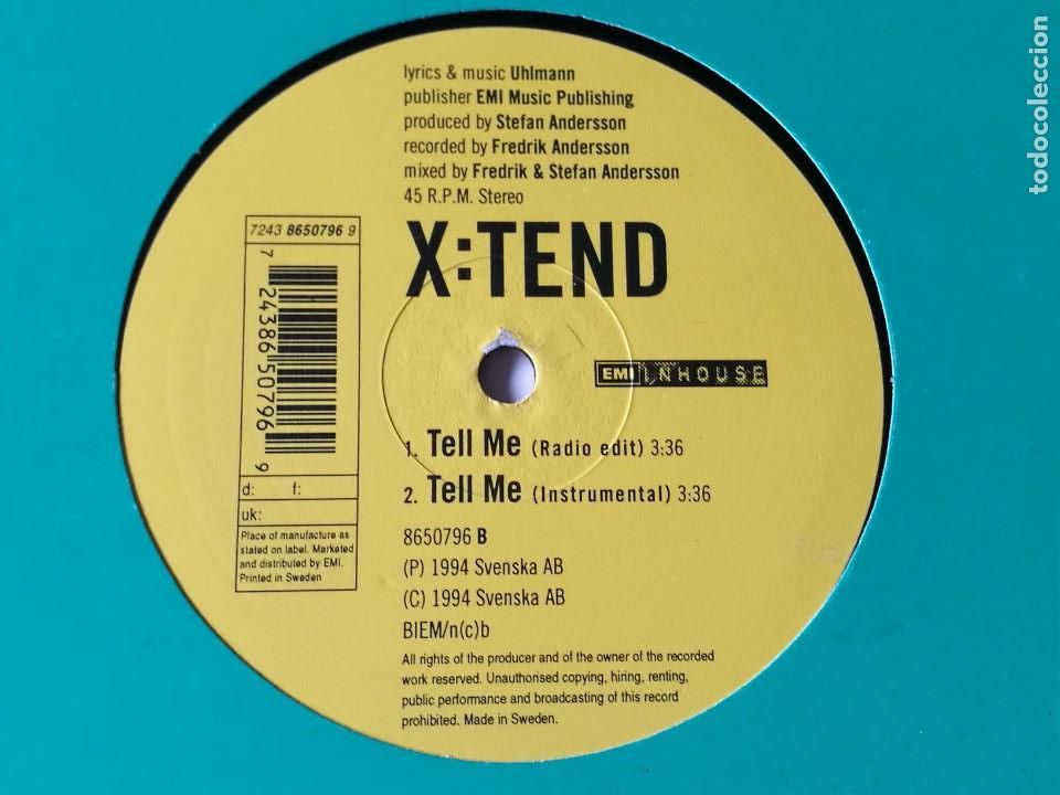 Discos de vinilo: X:Tend - Tell Me - 1994 - Foto 1