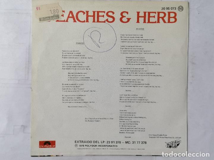 Discos de vinilo: PEACHES & HERB, REUNIDOS, , A&Ntilde;O 1978, POLYDOR - Foto 2