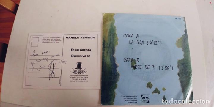Discos de vinilo: MANOLO ALMEIDA-SINGLE LA ISLA - Foto 2