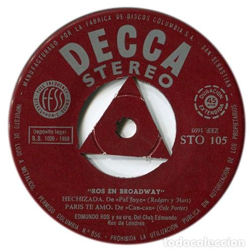 Discos de vinilo: Ros En Broadway - Edmundo Ros - Foto 4