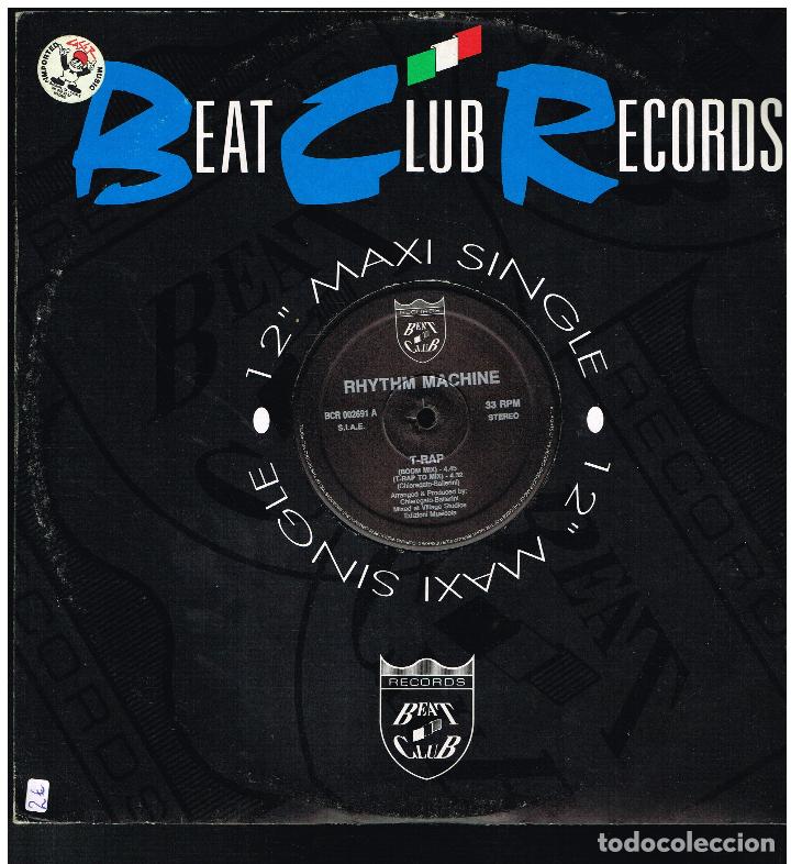 Discos de vinilo: T-RAP - RHYTHM MACHINE - MAXI SINGLE 1991 - ED. ITALIA - Foto 1