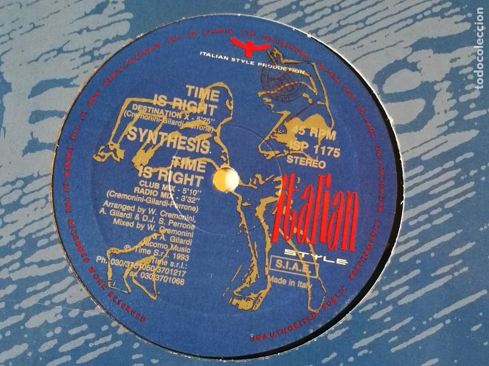 Discos de vinilo: Synthesis - Time Is Right - 1993 - Foto 1