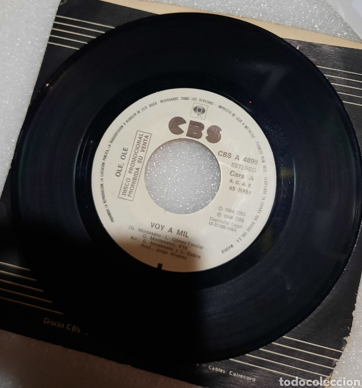 Discos de vinilo: Ole Ole - voy a mil. PROMOCIONAL - Foto 2