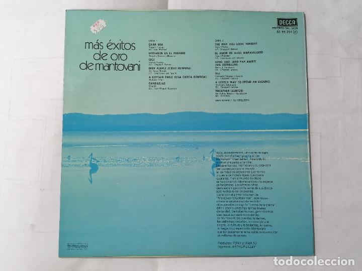 Discos de vinilo: MANTOVANI, MAS EXITOS DE ORO, 1981 DECCA - Foto 2