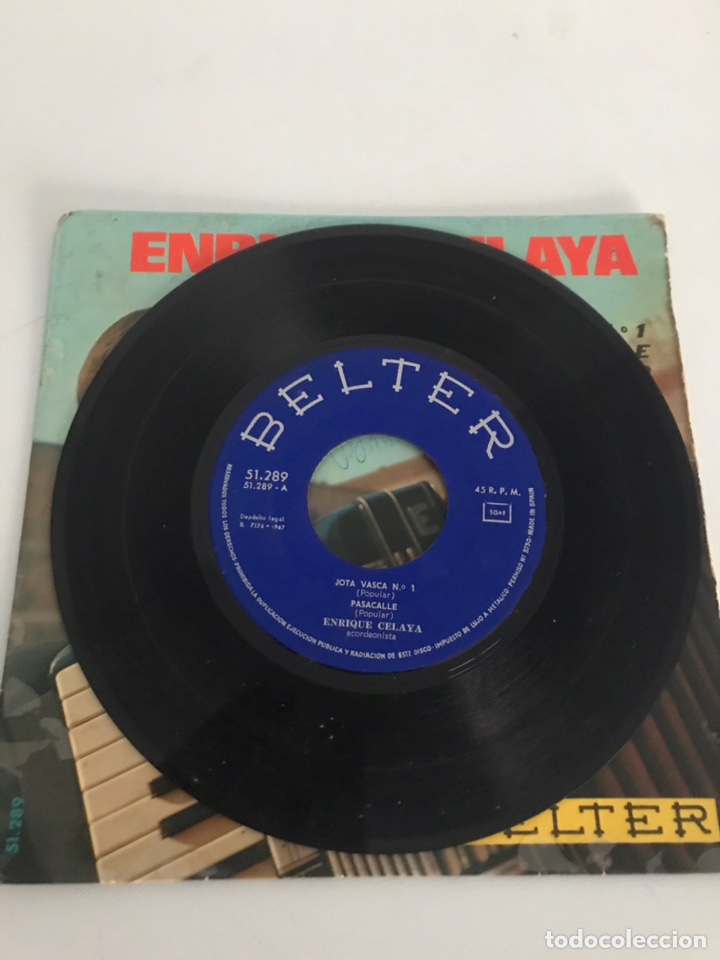 Discos de vinilo: Enrique Celaya Vinilo Single 45 Rpm - Foto 2