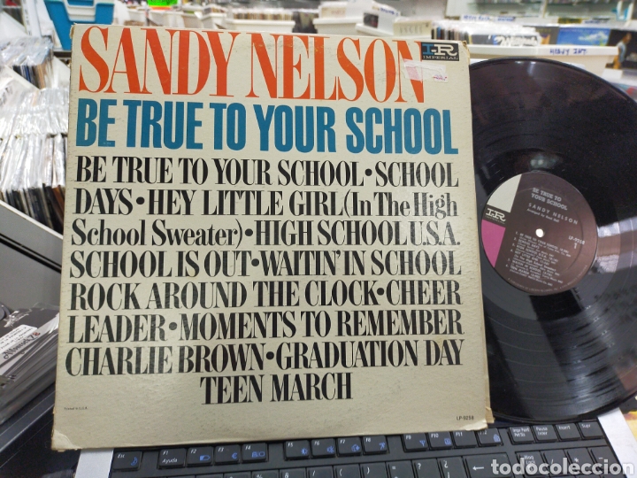 Discos de vinilo: Sandy Nelson lp be true to your school u.s.a. - Foto 1