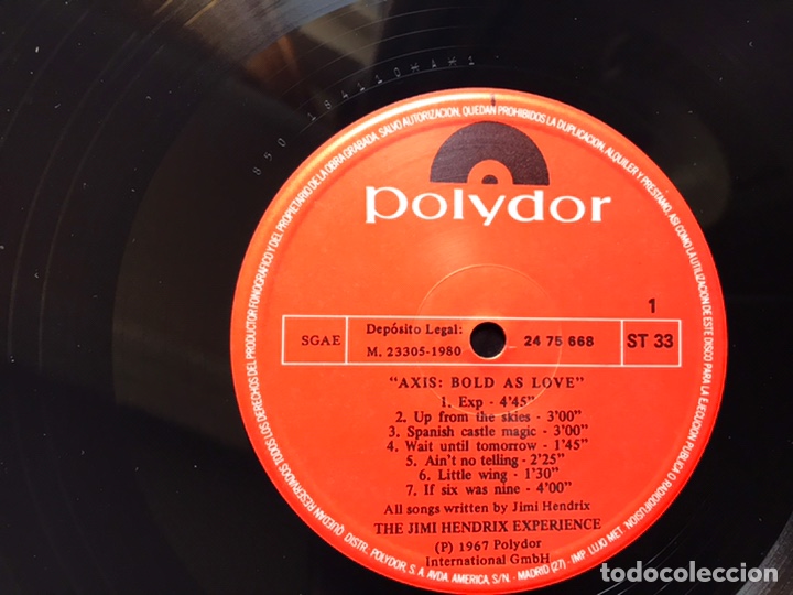 Discos de vinilo: Axis: bold as love. Jimi Hendrix - Foto 7