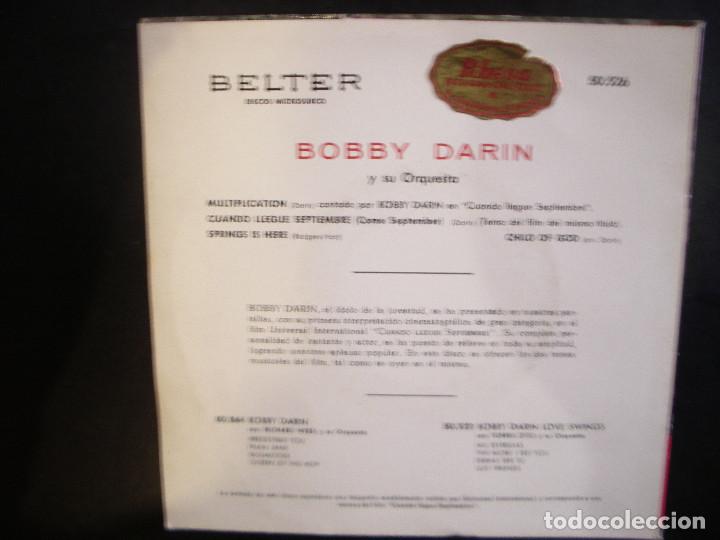 Discos de vinilo: BOBBY DARIN- CUANDO LLEGUE SEPTIEMBRE. EP. - Foto 2