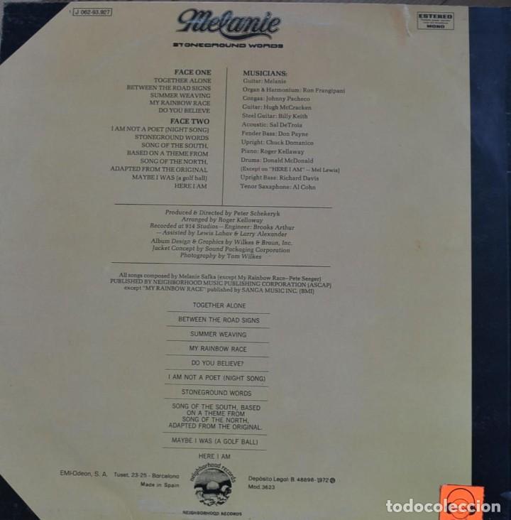 Discos de vinilo: Melanie - Stoneground Words - LP - 1972 - Foto 2