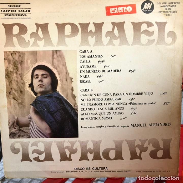 Discos de vinilo: LP argentino de Raphael a&ntilde;o 1971 en Estereo - Foto 2