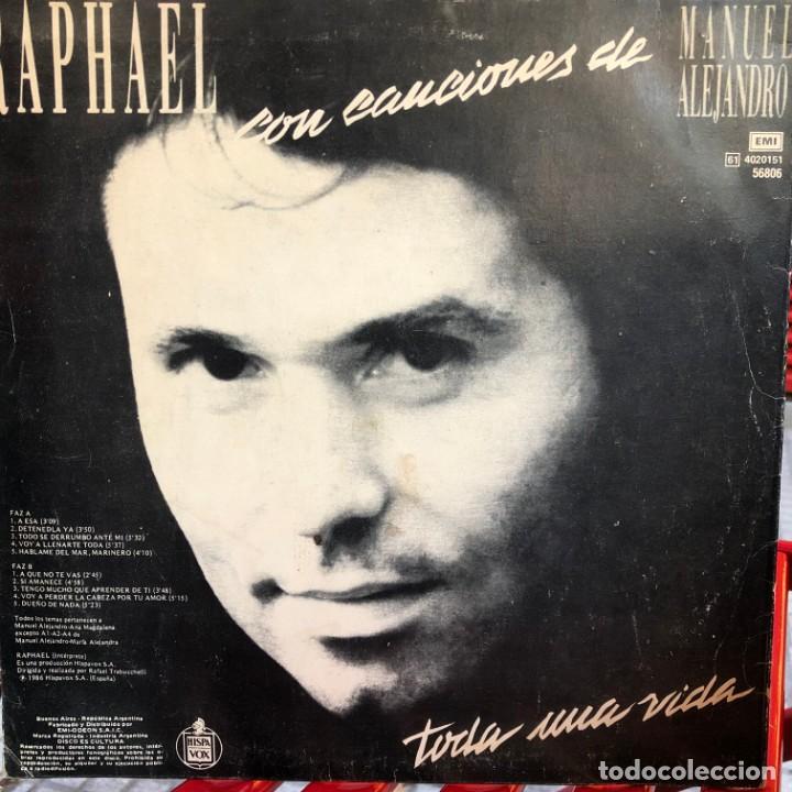 Discos de vinilo: LP argentino de Raphael a&ntilde;o 1986 - Foto 2