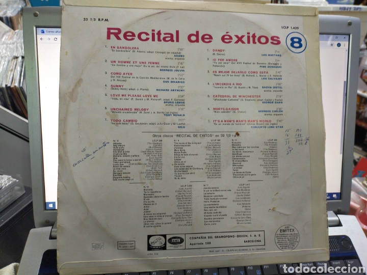 Discos de vinilo: Recital de &eacute;xitos num.8 lp 1967 escuchado - Foto 2