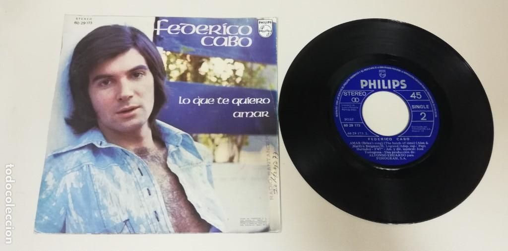 Discos de vinilo: Federico Cabo - Lo Que Te Quiero / Amar (7&rdquo;, Single) - Foto 3