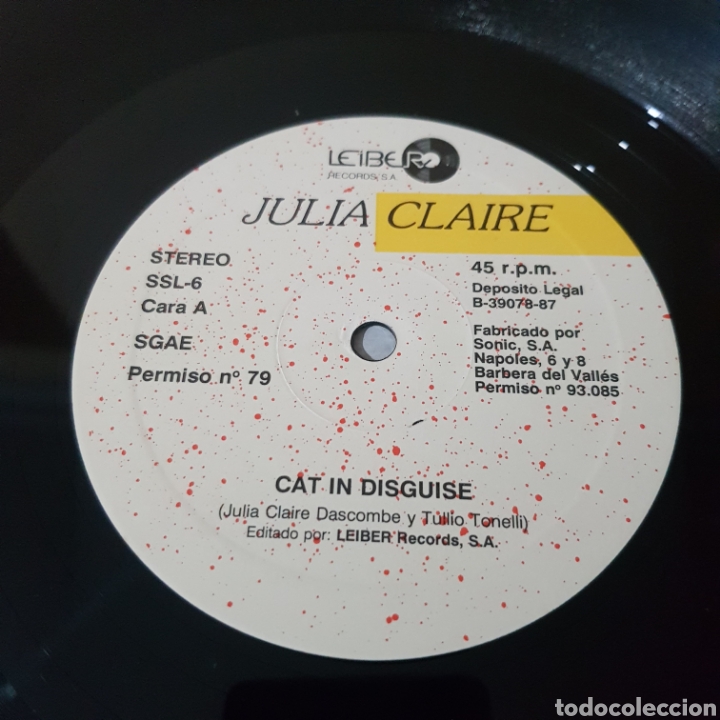Discos de vinilo: JULIA CLAIRE - CAT IN DISGUISE - Foto 3