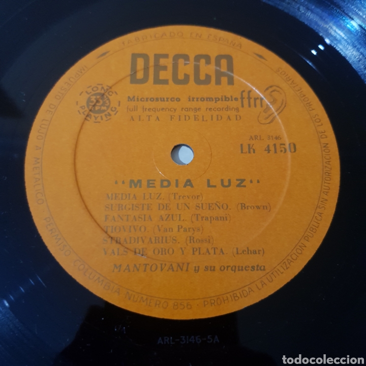 Discos de vinilo: CANDLELIGHT - MANTOVANI AND HIS ORCHESTRA - Foto 3