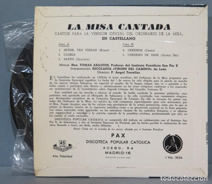 Discos de vinilo: EP. la misa cantada. ESCOLANIA DE LEON - Foto 2