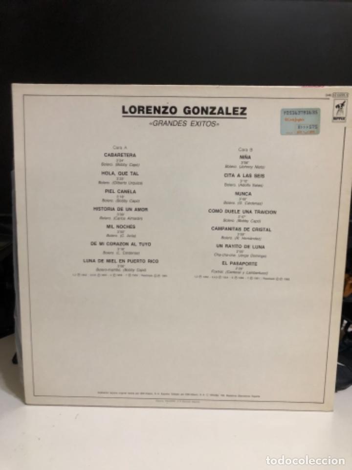 Discos de vinilo: Disco vinilo Lorenzo Gonz&aacute;lez grandes &eacute;xitos - Foto 2