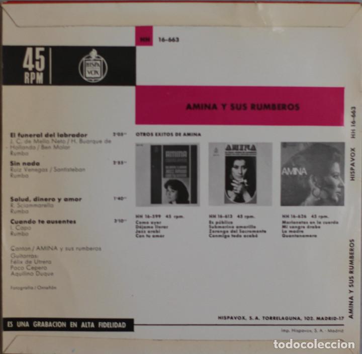Discos de vinilo: AMINA// EL FUNERAL DEL LABRADOR+3//EP//1968//HISPAVOX - Foto 2
